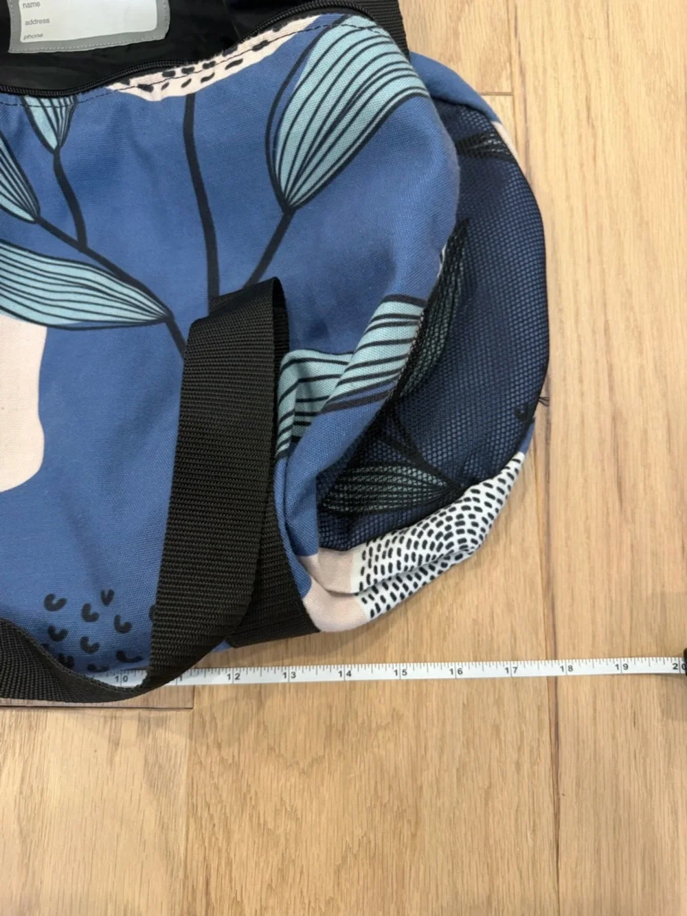 Blue Floral Weekend Shoulder Bag